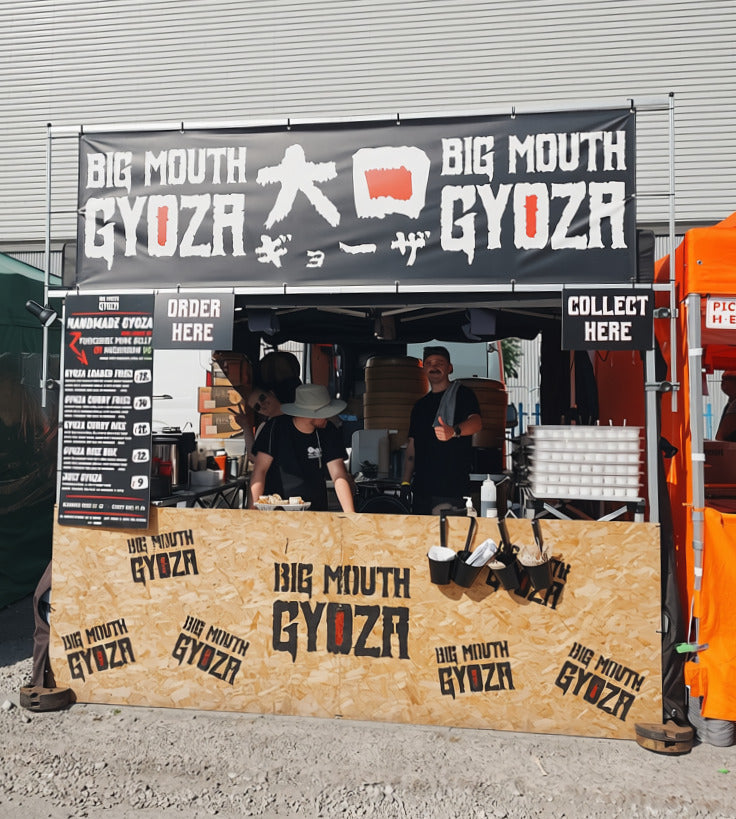 The Big Mouth Gyoza stall serving at Outbreak Festival 2026